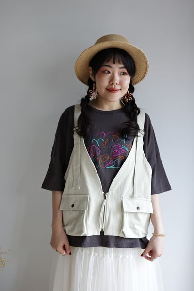 𓏭口袋多多吊帶工裝背心15