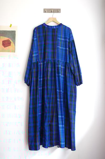 𓏭跳色格紋腰線抓摺洋裝25