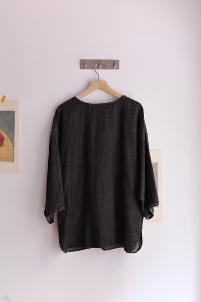 𓏭洗色丹寧七分袖簡約上衣20