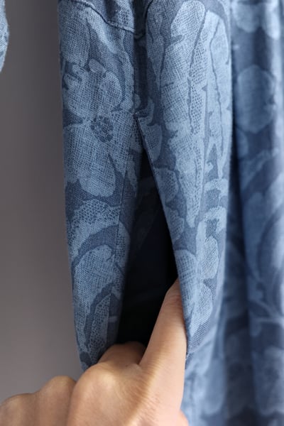 𓏭腰際打褶花草印花洋裝25