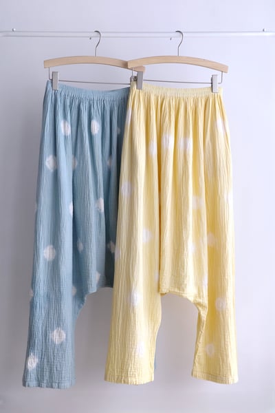 𓏭波點手染二重紗低檔褲1