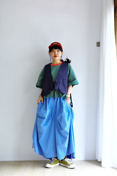 𓏭雙色拼接繫帶工裝背心9