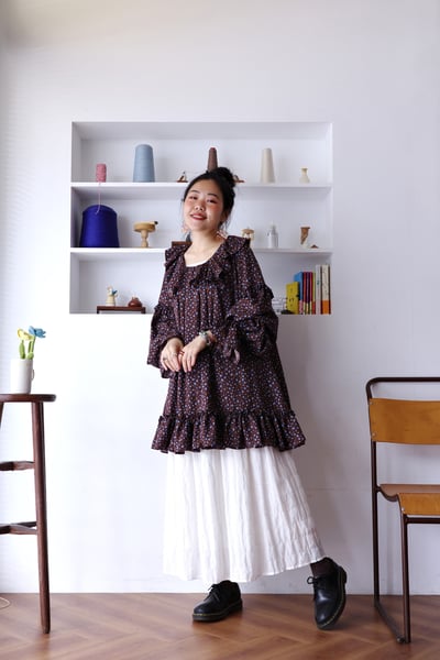 𓏭份量感荷葉層次上衣/小洋裝7