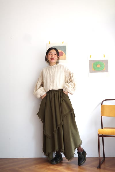 𓏭不規則拼接流蘇裙6