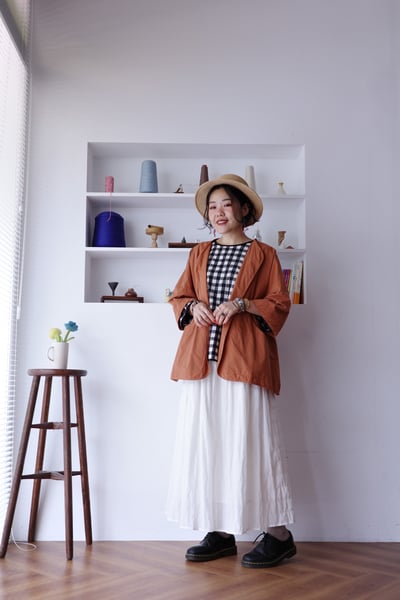 純色簡約泡泡布半身裙11