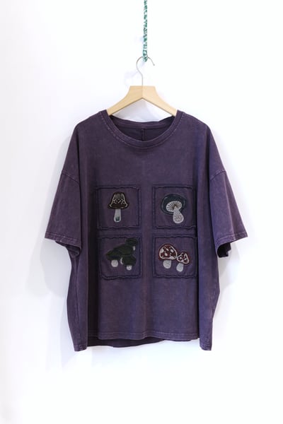 𓏭小蘑菇刺繡洗舊Ｔ23