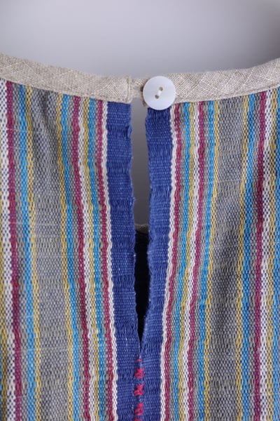 𓏭手織布側拼接Ｖ領流蘇上衣23