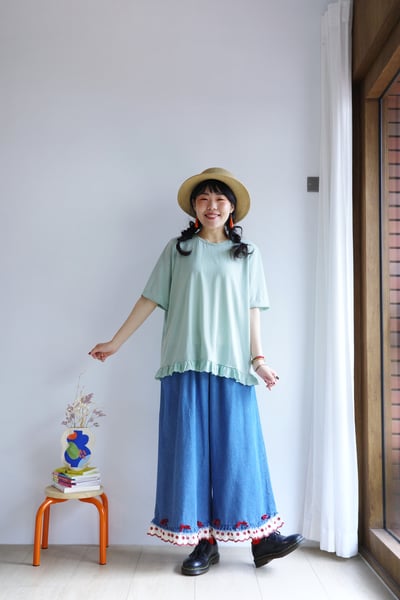 𓏭一顆曼陀珠 蕾絲花邊純色上衣11