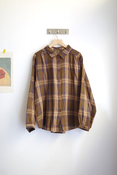 𓏭混色方格二重紗襯衫9