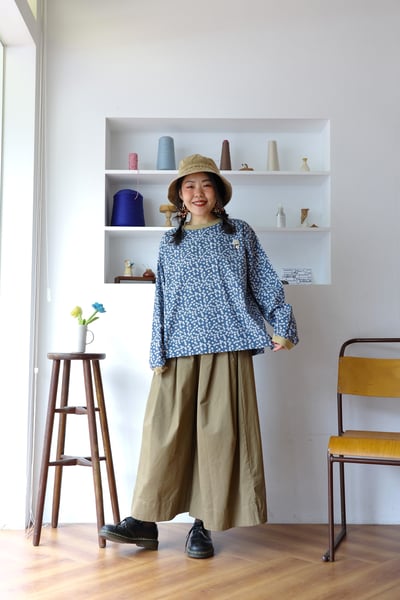 𓏭羅紋拼接小蘑菇別針上衣10