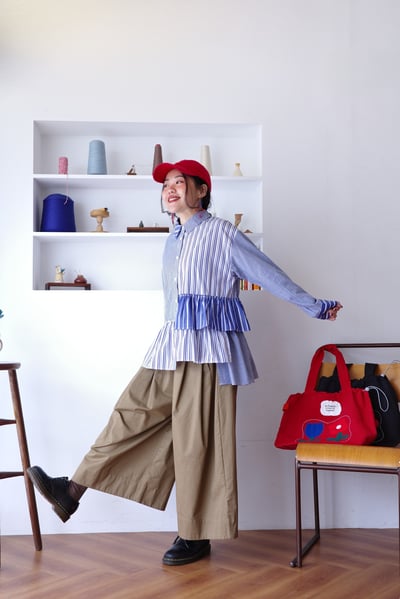 𓏭份量感和葉層次拼接襯衫6