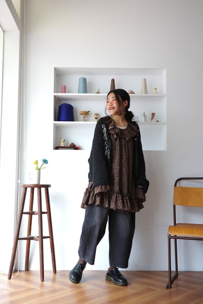 𓏭立體版型刷色雙扣丹寧褲5