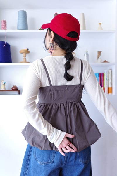 𓏭羅紋上衣Ｘ 吊帶氣球泡泡 兩件式上衣21