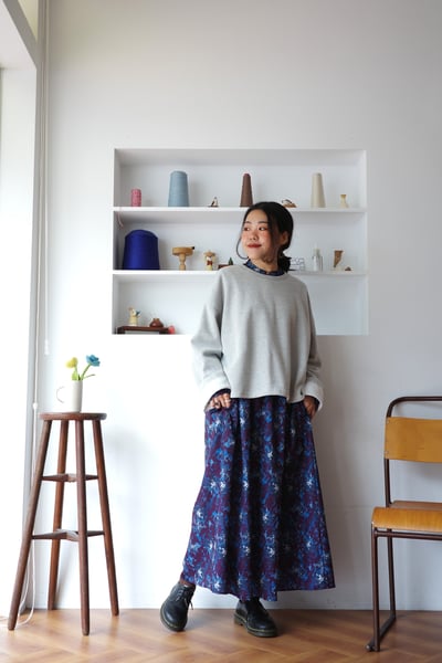 𓏭油畫塗鴉腰線剪裁洋裝7