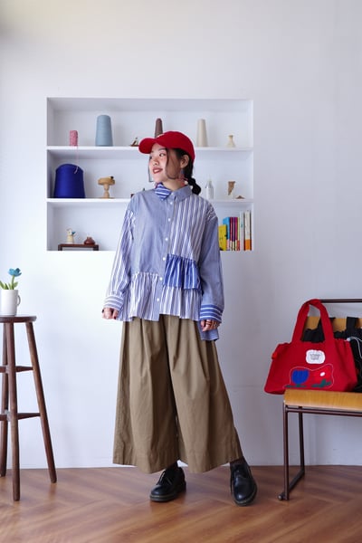 𓏭份量感和葉層次拼接襯衫4