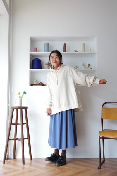 𓏭兩側拼接可調腰身連帽上衣12