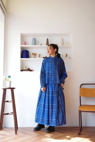 𓏭跳色格紋設計釦襯衫6