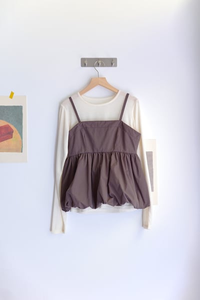 𓏭羅紋上衣Ｘ 吊帶氣球泡泡 兩件式上衣24