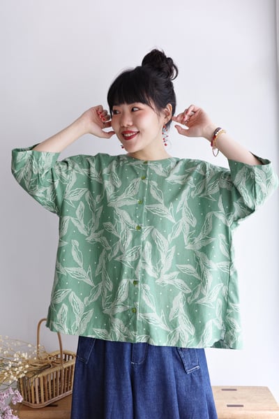 𓏭植物塗鴉印花襯衫4