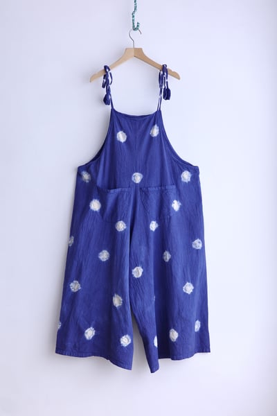 𓏭藍染波點連身褲9
