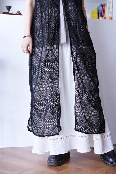 菱格鏤空洞洞長背心19