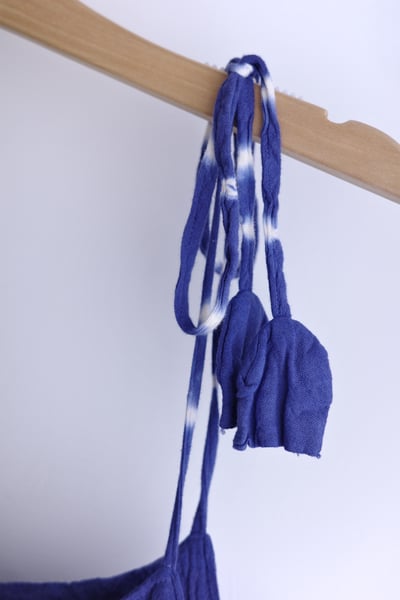 𓏭藍染波點連身褲10