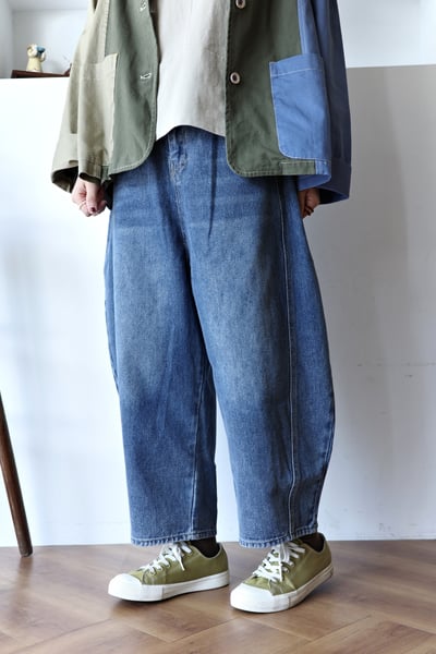 𓏭立體版型刷色雙扣丹寧褲23