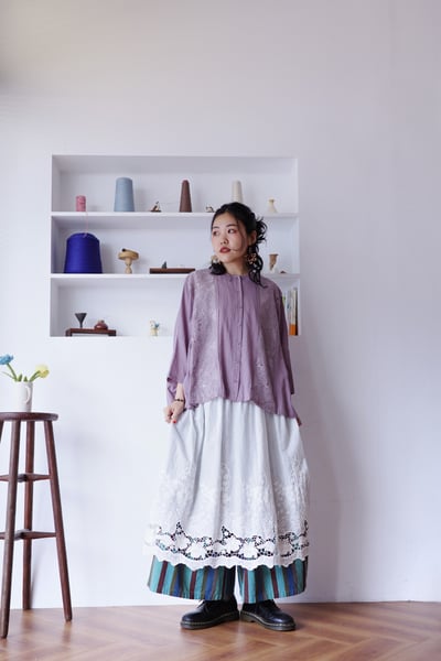 兔子企鵝精緻蕾絲刺繡罩衫上衣18