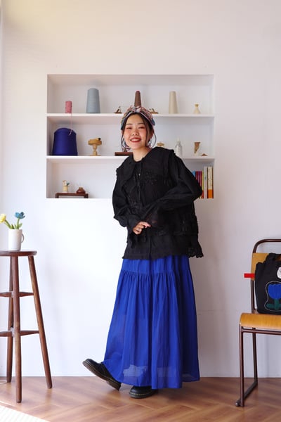 𓏭份量感領片蕾絲拼接襯衫10