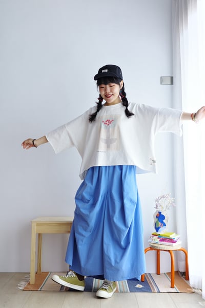 𓏭立體抓折剪裁側抽繩寬褲13