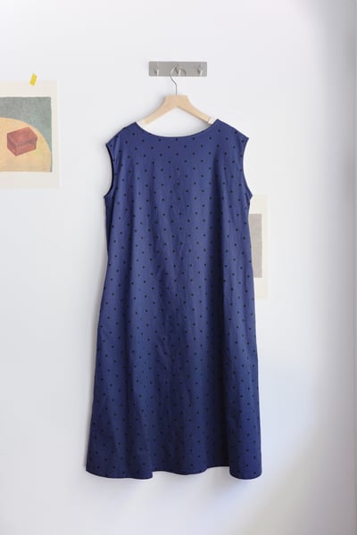 前後兩面穿水玉法式袖Ａ字洋裝21