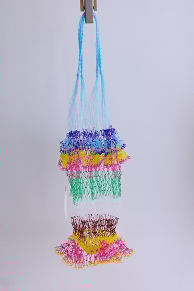 彩色魚網編織提袋3