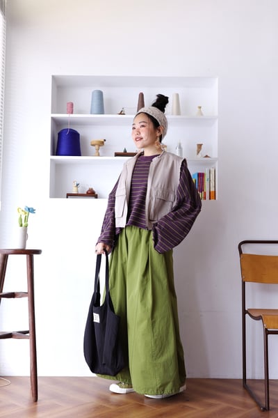 抽鬚下擺可調大口袋背心11