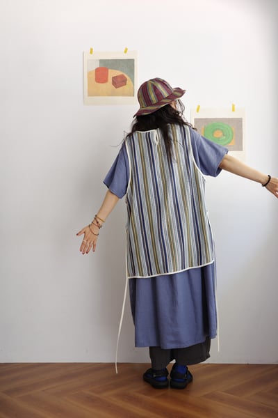 彩條織紋線條漁夫帽7