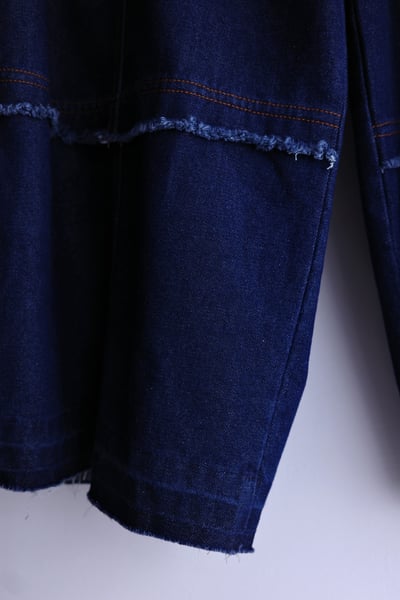 𓏭層次抽鬚車線直筒寬褲7