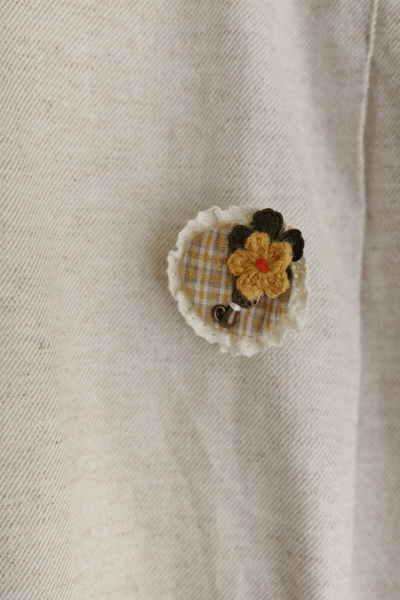 小花別針壓褶套頭鬆身背心6