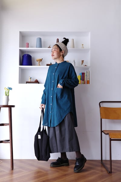 𓏭圓弧下擺長版襯衫18