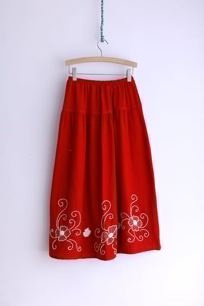 𓏭手工刺繡二重紗半身裙12