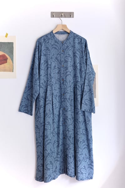 𓏭腰際打褶花草印花洋裝22