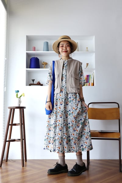 抽鬚下擺可調大口袋背心15