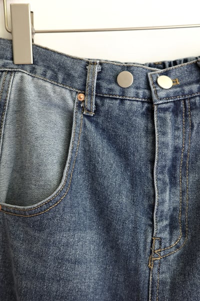 𓏭立體版型刷色雙扣丹寧褲19