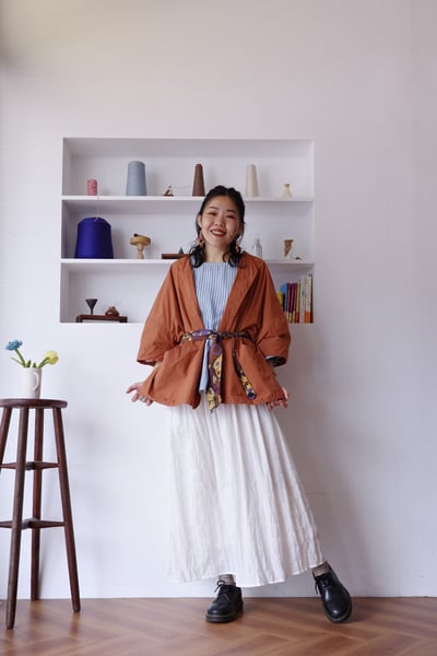 純色簡約泡泡布半身裙7