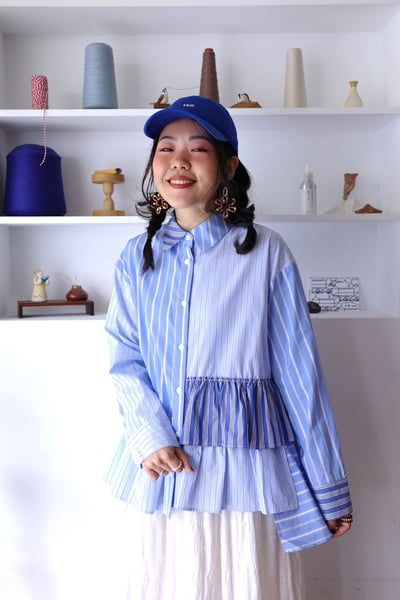 𓏭份量感和葉層次拼接襯衫13