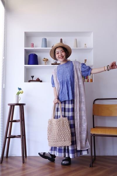 菱格鏤空洞洞長背心8