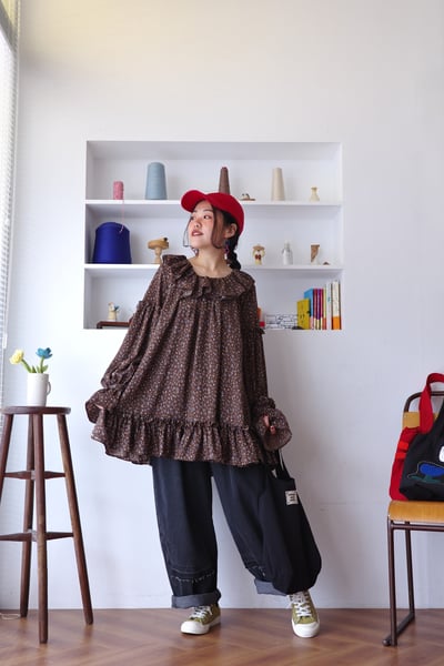 𓏭份量感荷葉層次上衣/小洋裝12