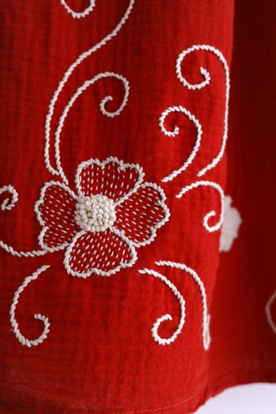 𓏭手工刺繡二重紗半身裙13