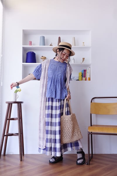 菱格鏤空洞洞長背心16