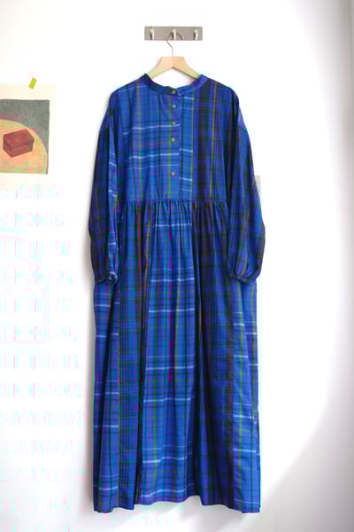 𓏭跳色格紋腰線抓摺洋裝20