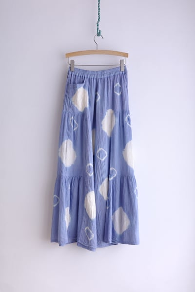 𓏭波點手染層次拼接寬褲1