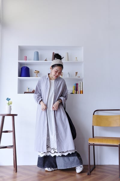 木耳花邊領鏤空雕花背心洋裝襯裙8